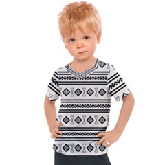 Black And White Aztec Kids  Sports Tee