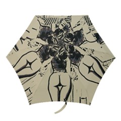 Morning My Dear    Sweet Perfection, Girl Stretching In The Bedroom Mini Folding Umbrellas by Casemiro