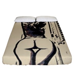 Morning My Dear    Sweet Perfection, Girl Stretching In The Bedroom Fitted Sheet (king Size) by Casemiro