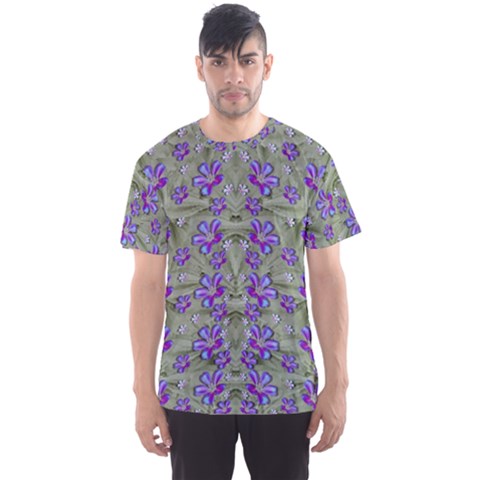 Flowers Everywhere And Anywhere In A Collage Men s Sport Mesh Tee by pepitasart