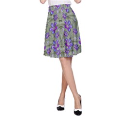 Flowers Everywhere And Anywhere In A Collage A-line Skirt by pepitasart