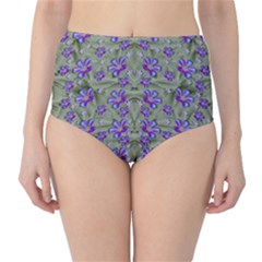 Flowers Everywhere And Anywhere In A Collage Classic High-waist Bikini Bottoms by pepitasart