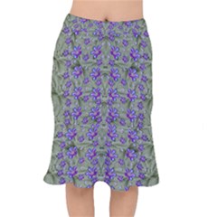 Flowers Everywhere And Anywhere In A Collage Short Mermaid Skirt by pepitasart