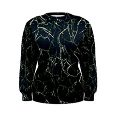 Neon Silhouette Leaves Print Pattern Women s Sweatshirt by dflcprintsclothing