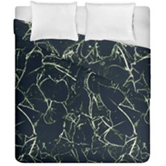 Neon Silhouette Leaves Print Pattern Duvet Cover Double Side (california King Size) by dflcprintsclothing