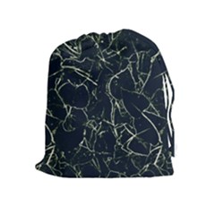 Neon Silhouette Leaves Print Pattern Drawstring Pouch (xl) by dflcprintsclothing