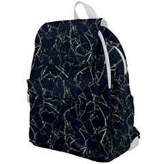 Neon Silhouette Leaves Print Pattern Top Flap Backpack by dflcprintsclothing