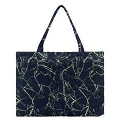 Neon Silhouette Leaves Print Pattern Medium Tote Bag by dflcprintsclothing