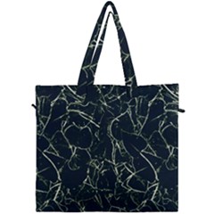 Neon Silhouette Leaves Print Pattern Canvas Travel Bag by dflcprintsclothing