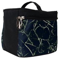 Neon Silhouette Leaves Print Pattern Make Up Travel Bag (big) by dflcprintsclothing