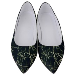 Neon Silhouette Leaves Print Pattern Women s Low Heels by dflcprintsclothing