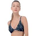 Neon Silhouette Leaves Print Pattern Knot Up Bikini Top View1