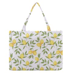 Lemons Zipper Medium Tote Bag