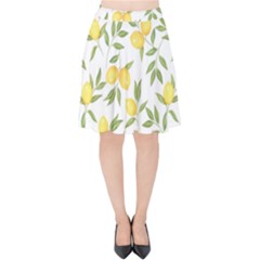 Lemons Velvet High Waist Skirt