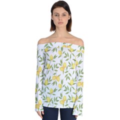 Lemons Off Shoulder Long Sleeve Top by Angelandspot