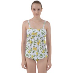 Lemons Twist Front Tankini Set by Angelandspot