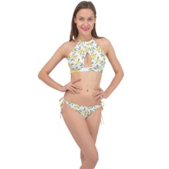 Lemons Cross Front Halter Bikini Set