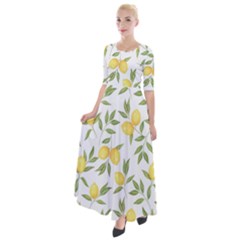 Lemons Half Sleeves Maxi Dress by Angelandspot