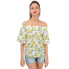 Lemons Off Shoulder Short Sleeve Top by Angelandspot