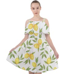 Lemons Cut Out Shoulders Chiffon Dress by Angelandspot