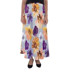 Floral Beauty Flared Maxi Skirt