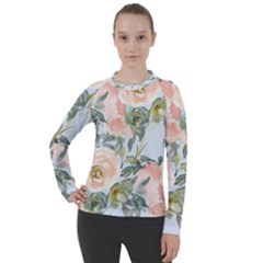 Pink Old Fashioned Roses Women s Pique Long Sleeve Tee