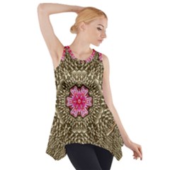 Earth Can Be A Beautiful Flower In The Universe Side Drop Tank Tunic by pepitasart