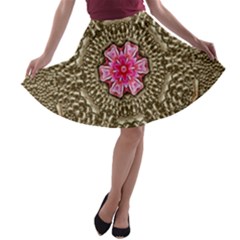 Earth Can Be A Beautiful Flower In The Universe A-line Skater Skirt by pepitasart