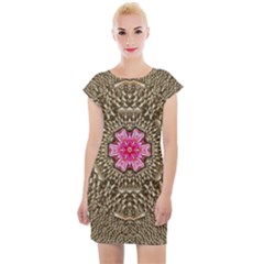 Earth Can Be A Beautiful Flower In The Universe Cap Sleeve Bodycon Dress by pepitasart