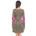 Earth Can Be A Beautiful Flower In The Universe Long Sleeve V-neck Flare Dress View2