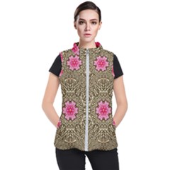 Earth Can Be A Beautiful Flower In The Universe Women s Puffer Vest by pepitasart