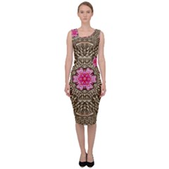 Earth Can Be A Beautiful Flower In The Universe Sleeveless Pencil Dress by pepitasart