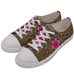 Earth Can Be A Beautiful Flower In The Universe Women s Low Top Canvas Sneakers by pepitasart