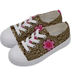 Earth Can Be A Beautiful Flower In The Universe Kids  Low Top Canvas Sneakers by pepitasart