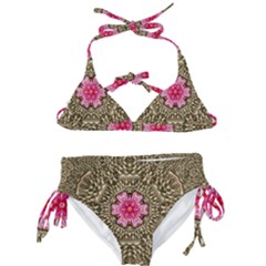 Earth Can Be A Beautiful Flower In The Universe Kids  Classic Bikini Set by pepitasart