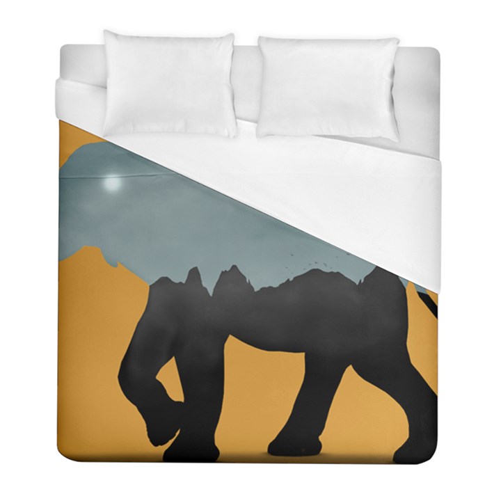 Illustrations Sketch Elephant Wallpaper Duvet Cover (Full/ Double Size)