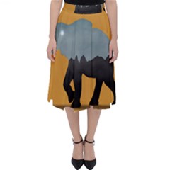 Illustrations Sketch Elephant Wallpaper Classic Midi Skirt by HermanTelo