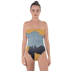 Illustrations Sketch Elephant Wallpaper Tie Back One Piece Swimsuit by HermanTelo