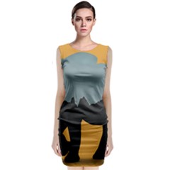 Illustrations Sketch Elephant Wallpaper Sleeveless Velvet Midi Dress by HermanTelo