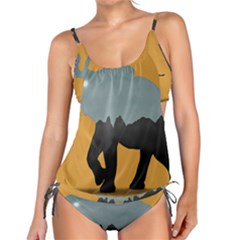 Illustrations Sketch Elephant Wallpaper Tankini Set by HermanTelo