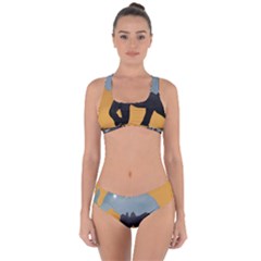 Illustrations Sketch Elephant Wallpaper Criss Cross Bikini Set