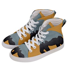 Illustrations Sketch Elephant Wallpaper Women s Hi-top Skate Sneakers by HermanTelo