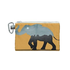 Illustrations Sketch Elephant Wallpaper Canvas Cosmetic Bag (small) by HermanTelo