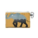 Illustrations Sketch Elephant Wallpaper Canvas Cosmetic Bag (Small) View2