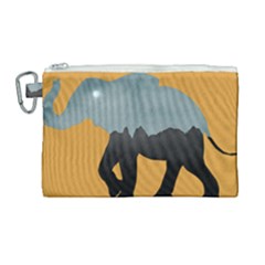 Illustrations Sketch Elephant Wallpaper Canvas Cosmetic Bag (large) by HermanTelo