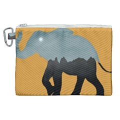 Illustrations Sketch Elephant Wallpaper Canvas Cosmetic Bag (xl) by HermanTelo