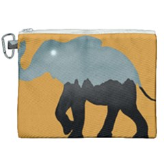 Illustrations Sketch Elephant Wallpaper Canvas Cosmetic Bag (xxl) by HermanTelo