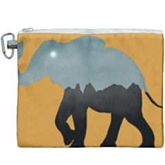 Illustrations Sketch Elephant Wallpaper Canvas Cosmetic Bag (xxxl) by HermanTelo