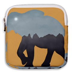 Illustrations Sketch Elephant Wallpaper Mini Square Pouch by HermanTelo