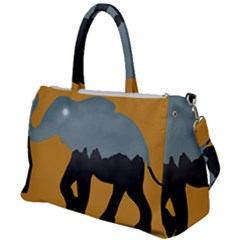 Illustrations Sketch Elephant Wallpaper Duffel Travel Bag by HermanTelo